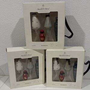 3 sets of Hearth & Hand with  Magnolia Ornaments Set NEW